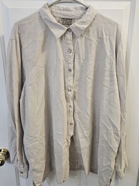 Frontier Classics Gent Shirt Mens 2XL Tan Cotton Old West Steampunk Bib